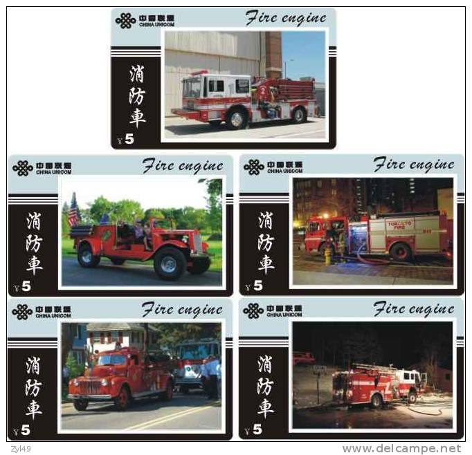 A04347 China Phone Cards Fire Engine 60pcs - Pompiers