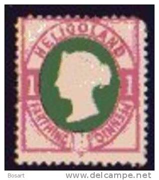 Timbre Héligoland Victoria N°10 Neuf 1875 C.15€ - Heligoland (1867-1890)