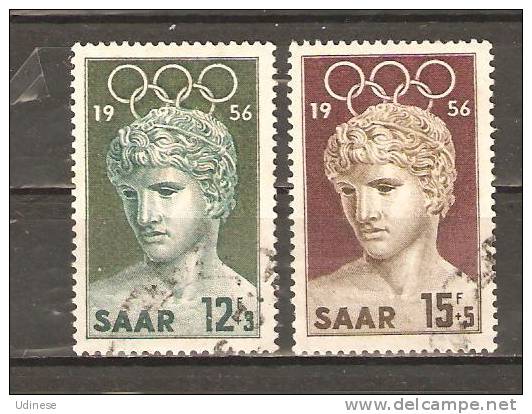 SAAR 1956 - OLYMPIC GAMES - SCULPTURE  - CPL. SET  - USED OBLITERE GESTEMPELT - Sommer 1956: Melbourne