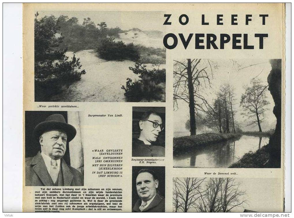 OVERPELT   : ZO LEEFT - Uit  Zondagsvriend 1953 :  Knipsel 3  Pagina´s ( 27 X 37 Cm ) - Overpelt