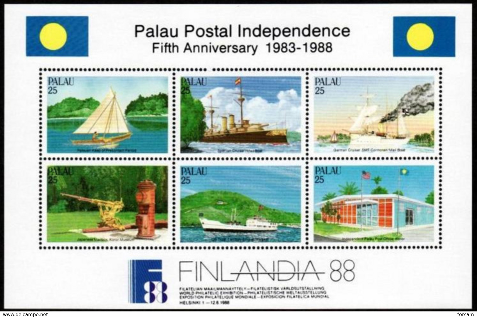 PALAU..1988..Michel  # 235-240...FULL LEAF...MNH. - Palau