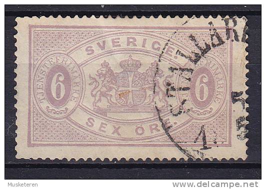 Sweden 1874 Mi. 4 A B    6 Ö Dienst Service Wappen State Arms Perf. 14 - Dienstzegels