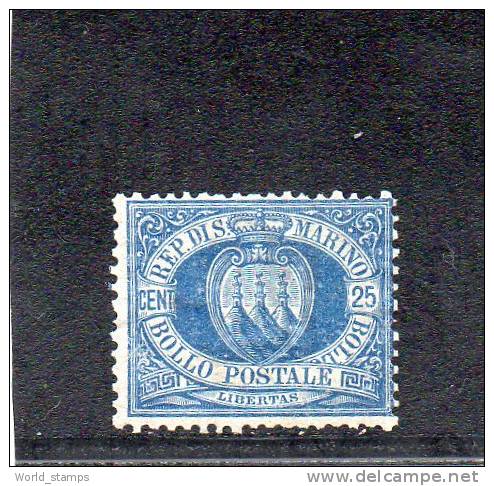 SAN MARINO 1894-99 CIFRA O STEMMA * - Nuevos