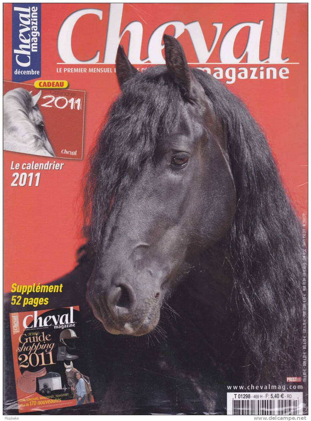 Cheval Magazine 469 Décembre 2010 Avec Guide Shopping Et Calendrier 2011 - Animaux