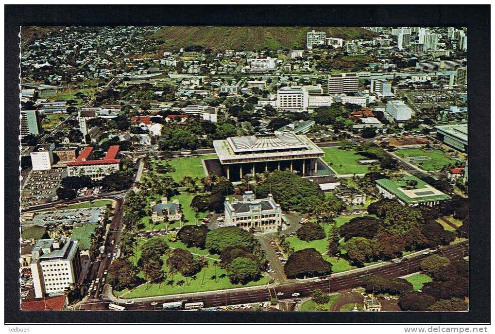 RB 658 -  Postcard Aerial View Of Palace Square Downtown Honolulu Hawaii USA - Honolulu