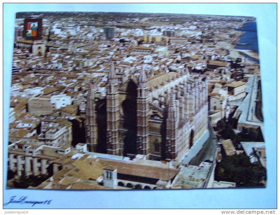 MALLORCA, PALMA, VISTA AEREA CATEDRAL. N° 2019 CASANOVAS. 1979 - Wit-Rusland