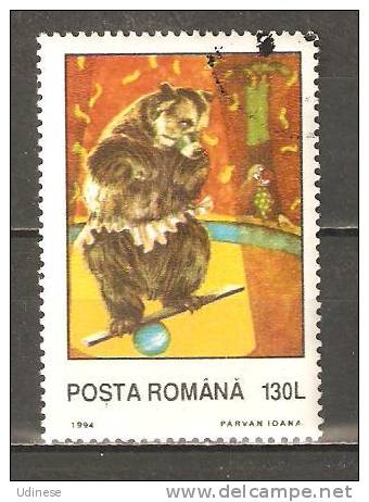 ROMANIA 1994 - CIRCUS 130 - BEAR - USED OBLITERE GESTEMPELT USADO - Circo