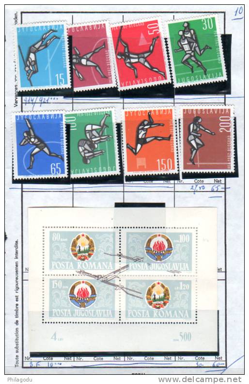 Yougoslavie 1919- 1972, Lot Divers, Entre 53 Et 1437 (** - *-  Ø), - Lots & Serien