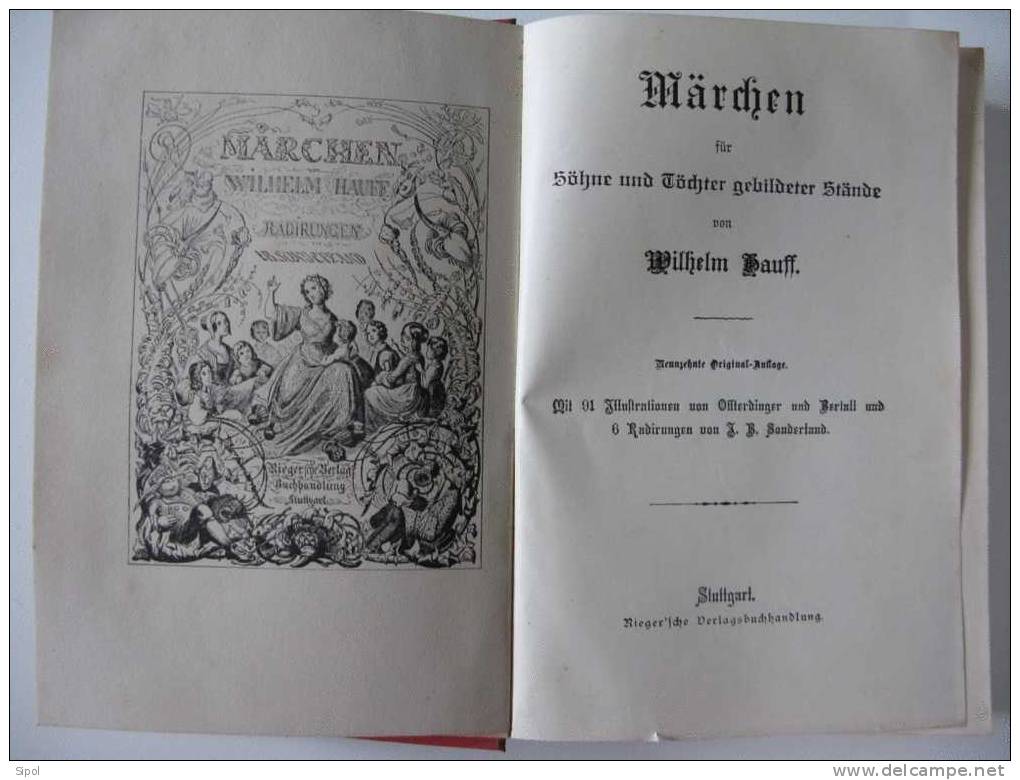 Märchen Für Söhne Und Töchter Gebilderter Stände Von Wilhelm Hauff -  Rieger Sche Verlag Stuttgart - Tales & Legends