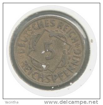 @Y@   Duitsland    1925     5   Pfennig     A  ( D10 ) - 4 Reichspfennig