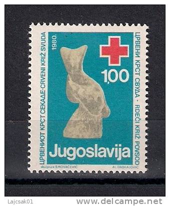 Yugoslavia 1980 Red Cross Surcharge MNH - Beneficenza