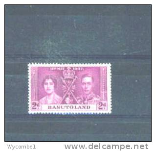 BASUTOLAND - 1937  Coronation  2d MM - 1933-1964 Crown Colony