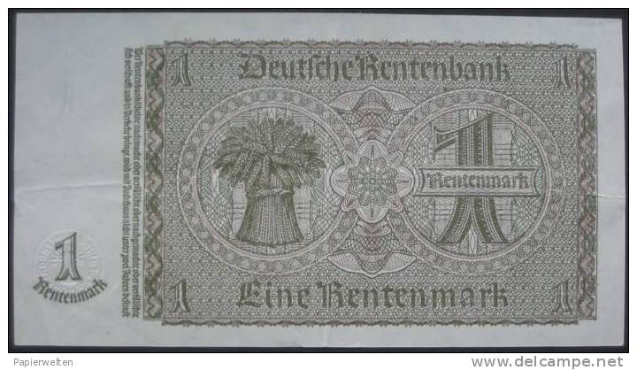 1 Rentenmark 1937 (WPM 173b) 30.1.1937 - 1 Rentenmark