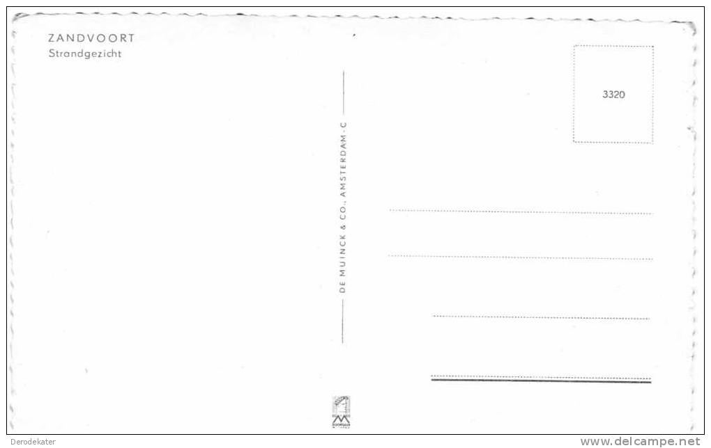 Zandvoort. Strandgezicht. 3320. Onbeschreven. Strandtent 16 Kerkman En 17 Zwemmer. - Zandvoort