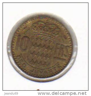 PIECE DE 10 FRANCS MONACO RAINIER III 1951 SUP - 1949-1956 Francos Antiguos