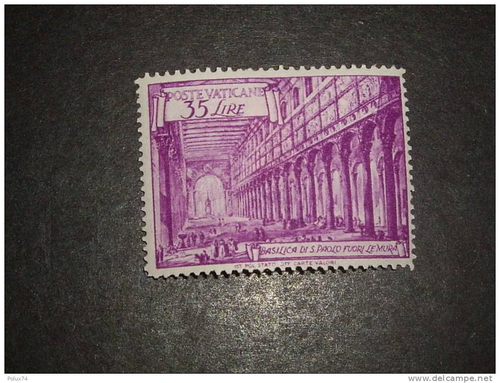 VATICAN  35 Lire  Charniere  Neuf* - Unused Stamps