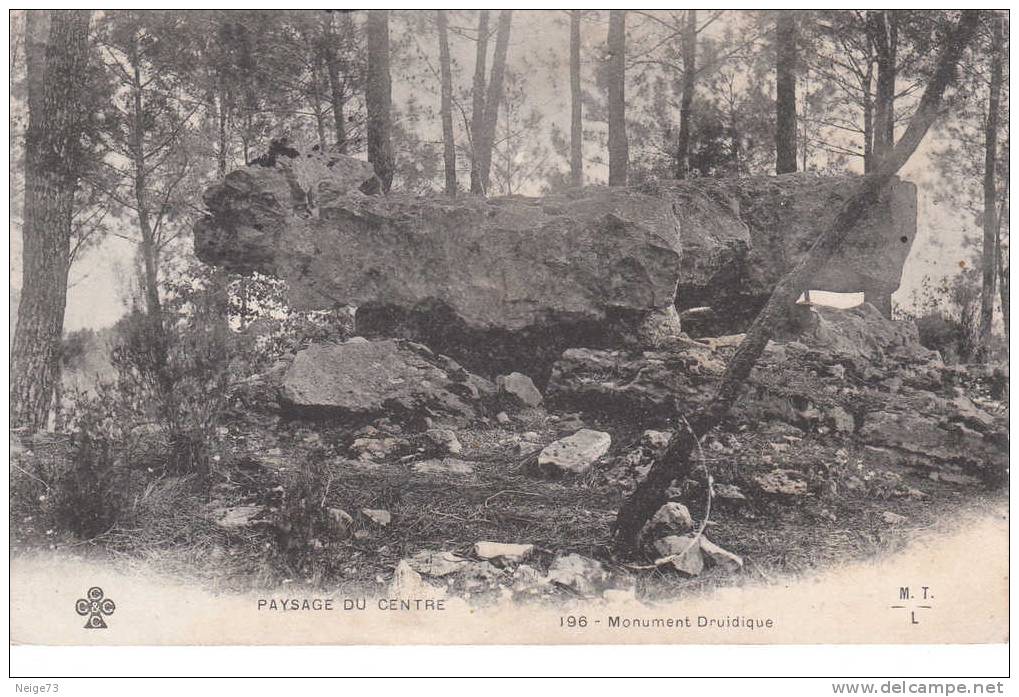 Cpa  - Paysage Du Centre - Monument Druidique - Vers 1900 - Dolmen & Menhirs