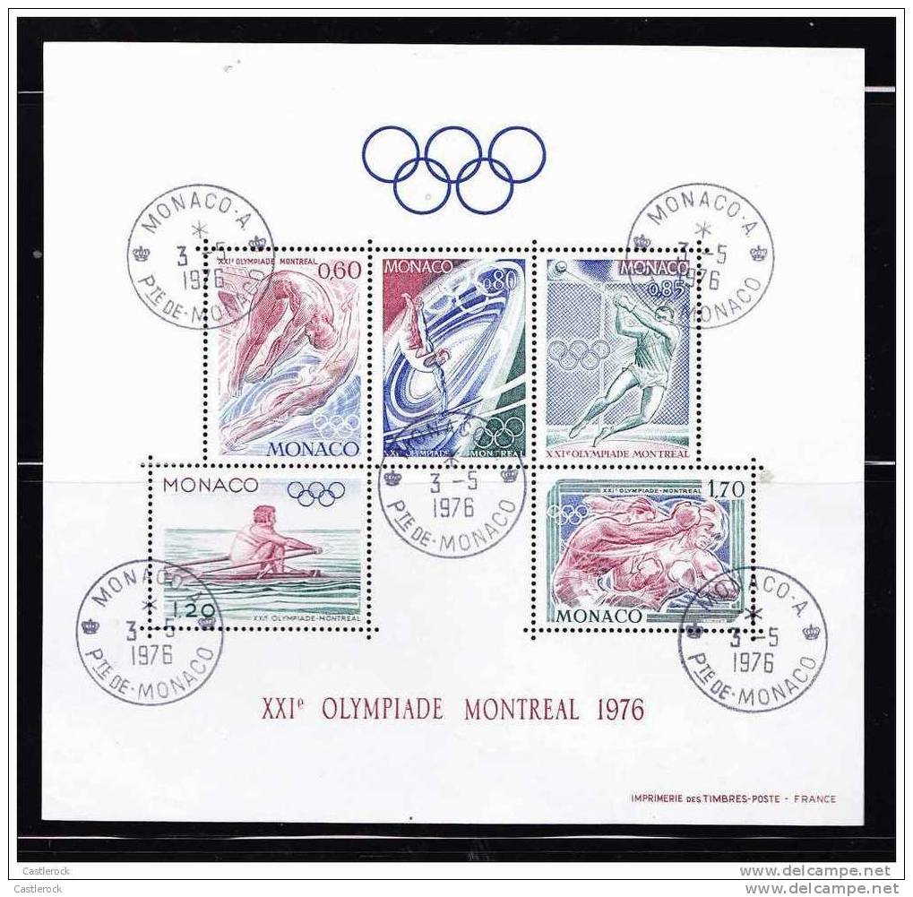 T)1976.MONACO,S/SHEET,21st SUMMER OLYMPIC GAMES MONTRAL,CANADA,NG,SCN 1029ª - Zomer 1976: Montreal