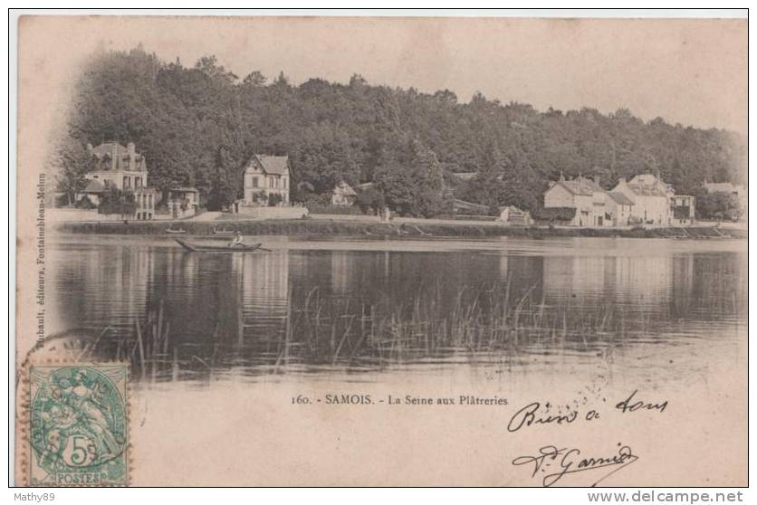 CPA 77 SEINE ET MARNE  SAMOIS  N° 160 LA SEINE AUX PLATRERIES  CARTE PRECURSEUR - Samois