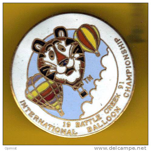 11187-Pin's.international Balloon Championship.battle Creek.mongolfiere.tigre.. - Luchtballons