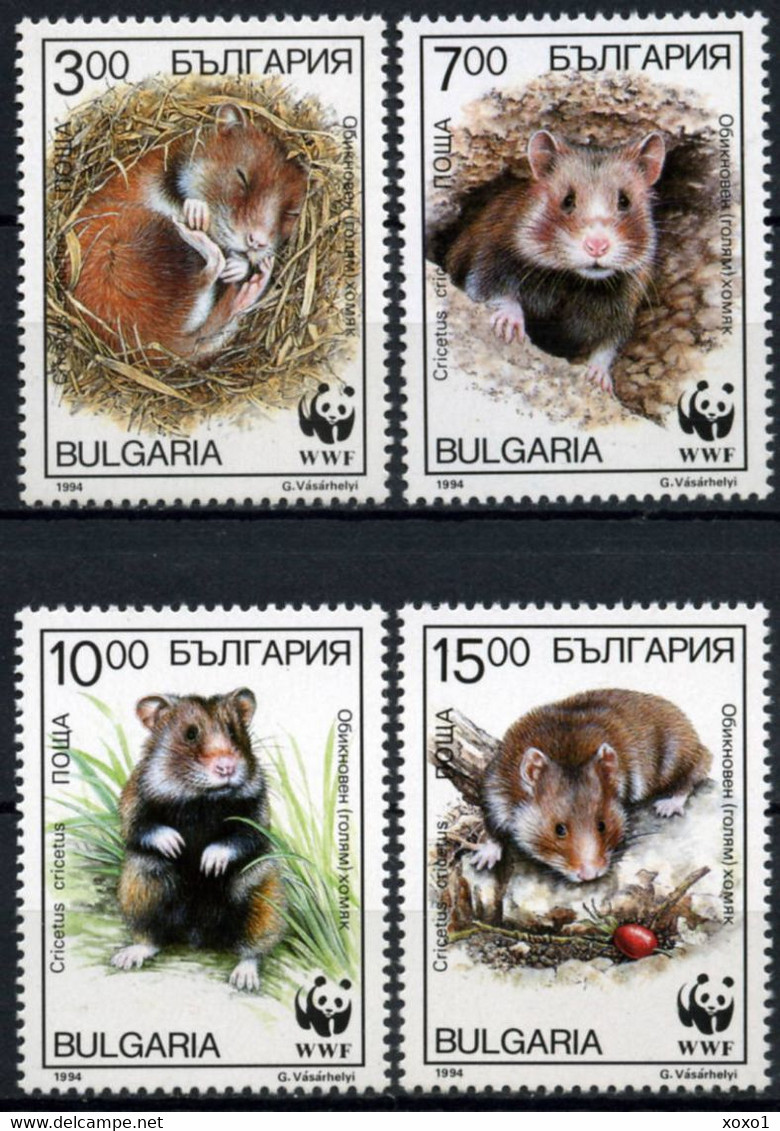 Bulgaria 1994 MiNr. 4124 - 4127 Bulgarien Mammals WWF European Hamster 4v MNH** 5,00 € - Nager