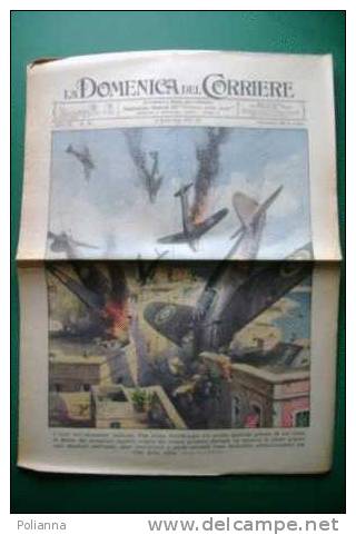 DC081# COPERTINA-LA DOMENICA DEL CORRIERE 1941/Ill.BELTRAME-MOLINO/AEREI AVIAZIONE Su MALTA/BATTAGLIA BACINO Del DONEZ - Italiano