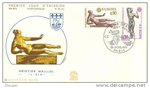 FRANCE  1974  EUROPA CEPT FDC - 1974