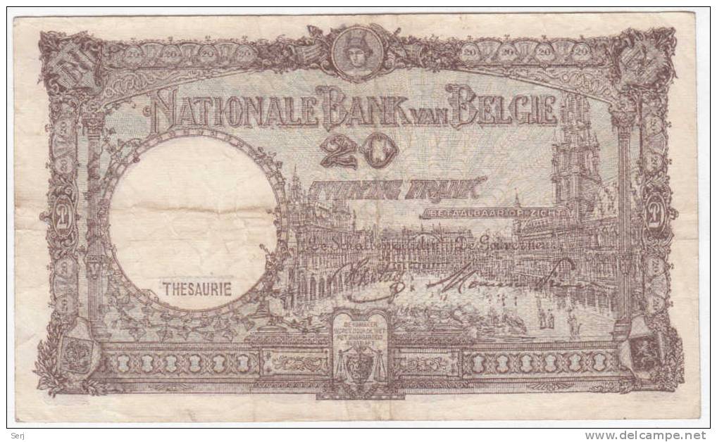 BELGIUM BELGIQUE 20 Francs 1944 P 111 - Sonstige & Ohne Zuordnung