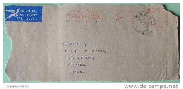 Basutoland (Lesotho) 1963 Cover Maseru To Montreal Canada - Machine Franking - Lesotho (1966-...)