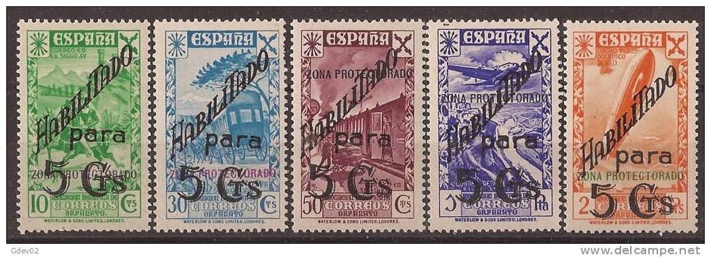 MABE17SCSF-L4221-TTTANSZEPEZ.Maroc Espagnol.Spanish Morocco .MARRUECOS HISTORIA DEL C..BENEFICENCIA. 1941.(Ed 17/21**) - Zeppelins