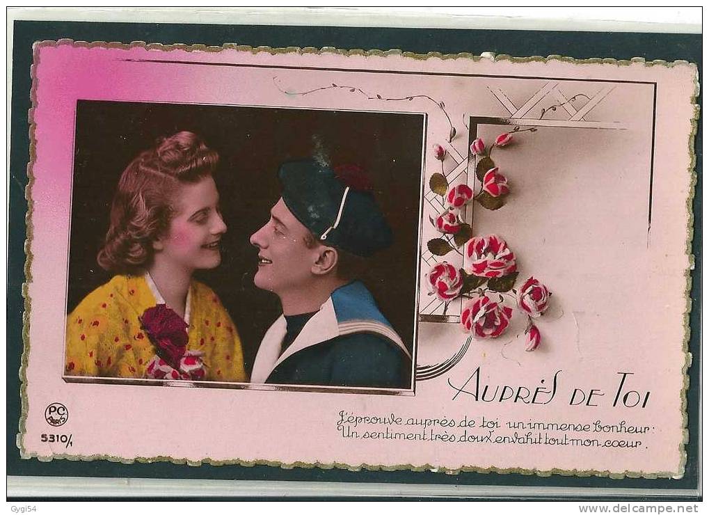 CPA 1944 AUPRES DE TOI - Saint-Valentin