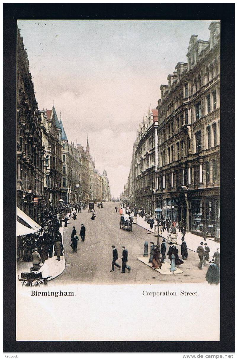 RB 669 -  Early Animated Postcard Corporation Street Birmingham Warwickshire - Birmingham