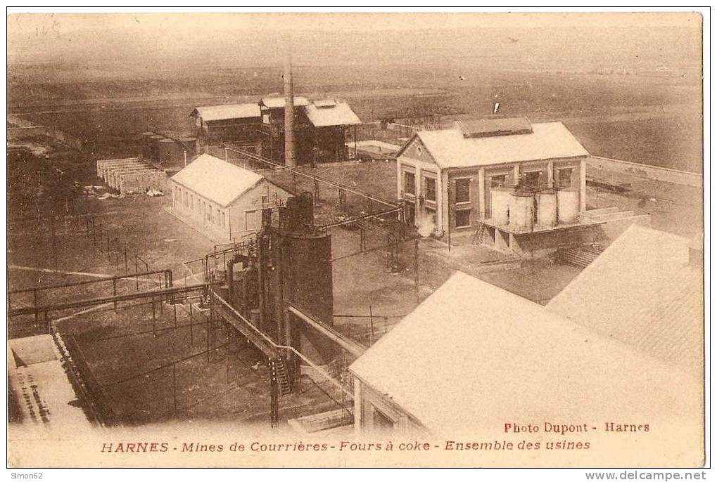 62  HARNES   Mines De Courrieres  - Fours A Coke -  Ensemble Des Usines - Harnes