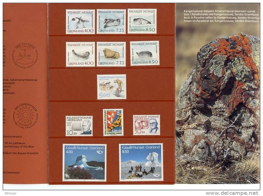 GL513. GREENLAND - Year Book 1991 With Mint Stamps / Livre Annuel 1991 Avec Timbres - Volledige Jaargang