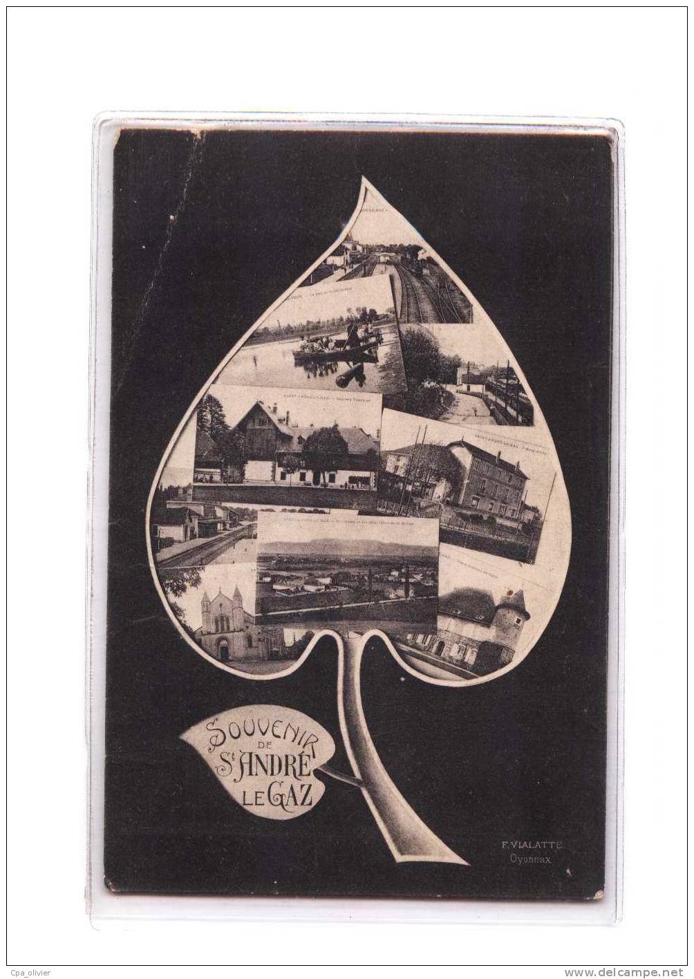 38 ST ANDRE LE GAZ Fantaisie, Souvenir, Multivue, As De Pique, Ed Vialatte, 192? - Saint-André-le-Gaz