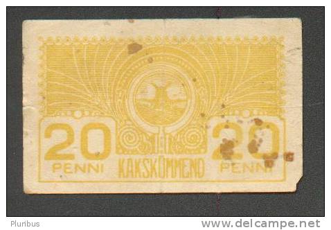 1919 ESTONIA 20 PENNI  BANKNOTE - Estonia