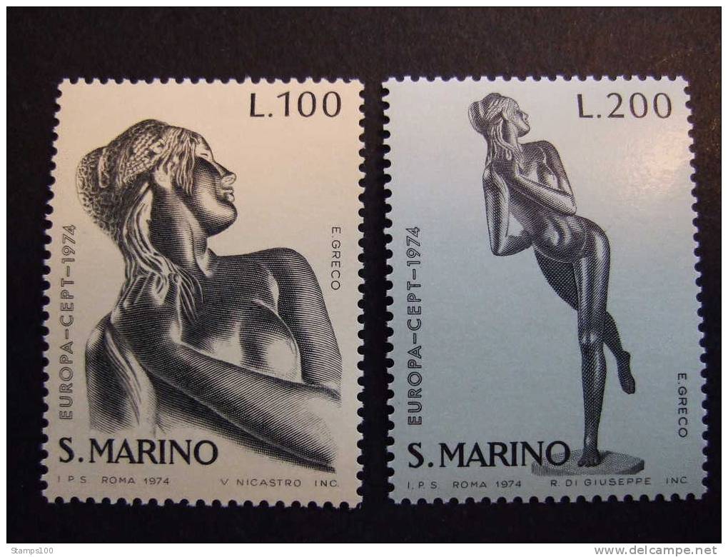 SAN MARINO    1974      MICHEL 1067/68   YVER 873/74  MNH **   P04-016 - 1974