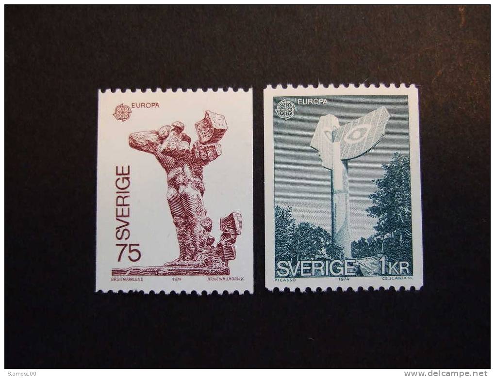 SWEDEN, SCHWEDEN    1974      MICHEL 852/53   YVER 831/32  MNH **   P04-050 - 1974