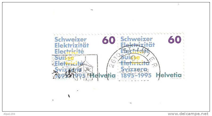 TIMBRES SUISSE IDENTIQUES  - HELVETIA 60 - "SCHWEIZER ELEKTRIZITÄT"  OBLITERES - Verzamelingen