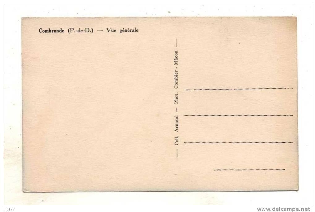 Combronde Vue Panoramique Couleur Sur La Ville Format CPA - Combronde
