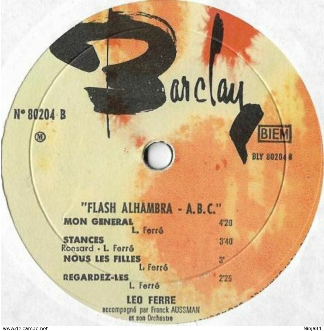 LP 25CM (10")  Léo Ferré  "  Alhambra  " - Formats Spéciaux