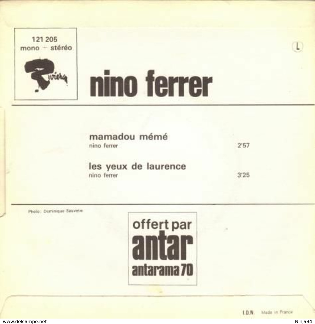 SP 45 RPM (7")  Nino Ferrer  "  Mamadou Mémé  "  Promo - Collector's Editions