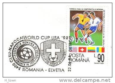 Football Coupe Du Monde 1994, Match Roumanie - Suisse. Soccer WORLD CUP, USA: Romania - Switzerland, Detroit. Schweiz - 1994 – Stati Uniti