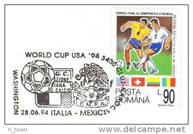 Football Coupe Du Monde 1994, Match Italie - Mexique . Soccer WORLD CUP, USA: Italy - Mexico, Washington - 1994 – Stati Uniti