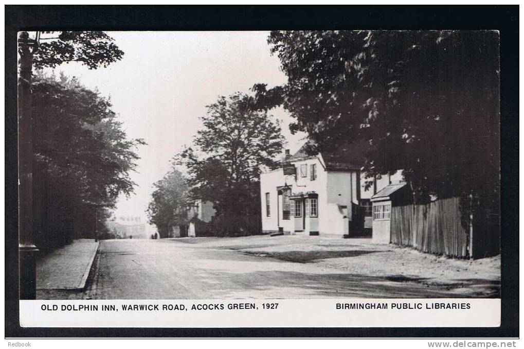RB 671 - Postcard Old Dolphin Inn Warwick Road Acocks Green Birmingham In 1927 - Birmingham