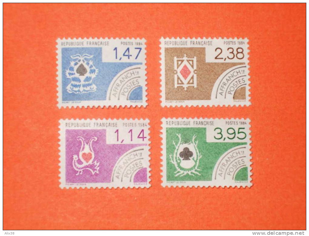 FRANCE 1984-Série N°182/85 Cartes à Jouer 4 Valeurs.Neufs Sans Trace De Charnière Avec Gomme D´origine.  Superbe - Astrologie