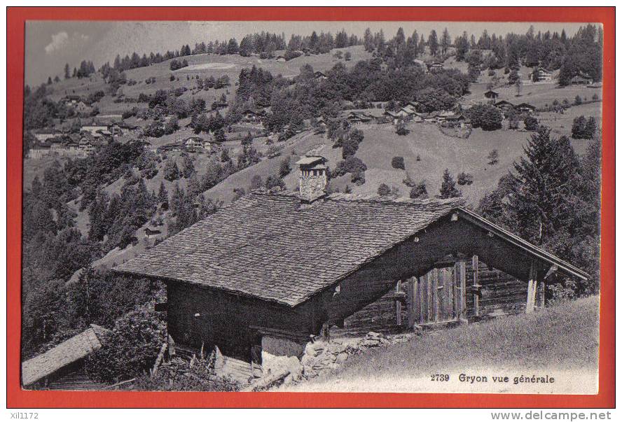 L105 Gryon, Vue Générale, Chalet D'alpage.Non Circulé. Rossier 2739 - Gryon