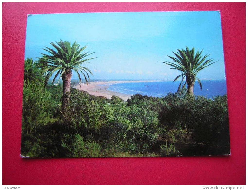 CPM- AFRIQUE-MAROC-AGADIR-VUE SUR LA BAIE - VOYAGEE  1987 - TIMBRE - Agadir