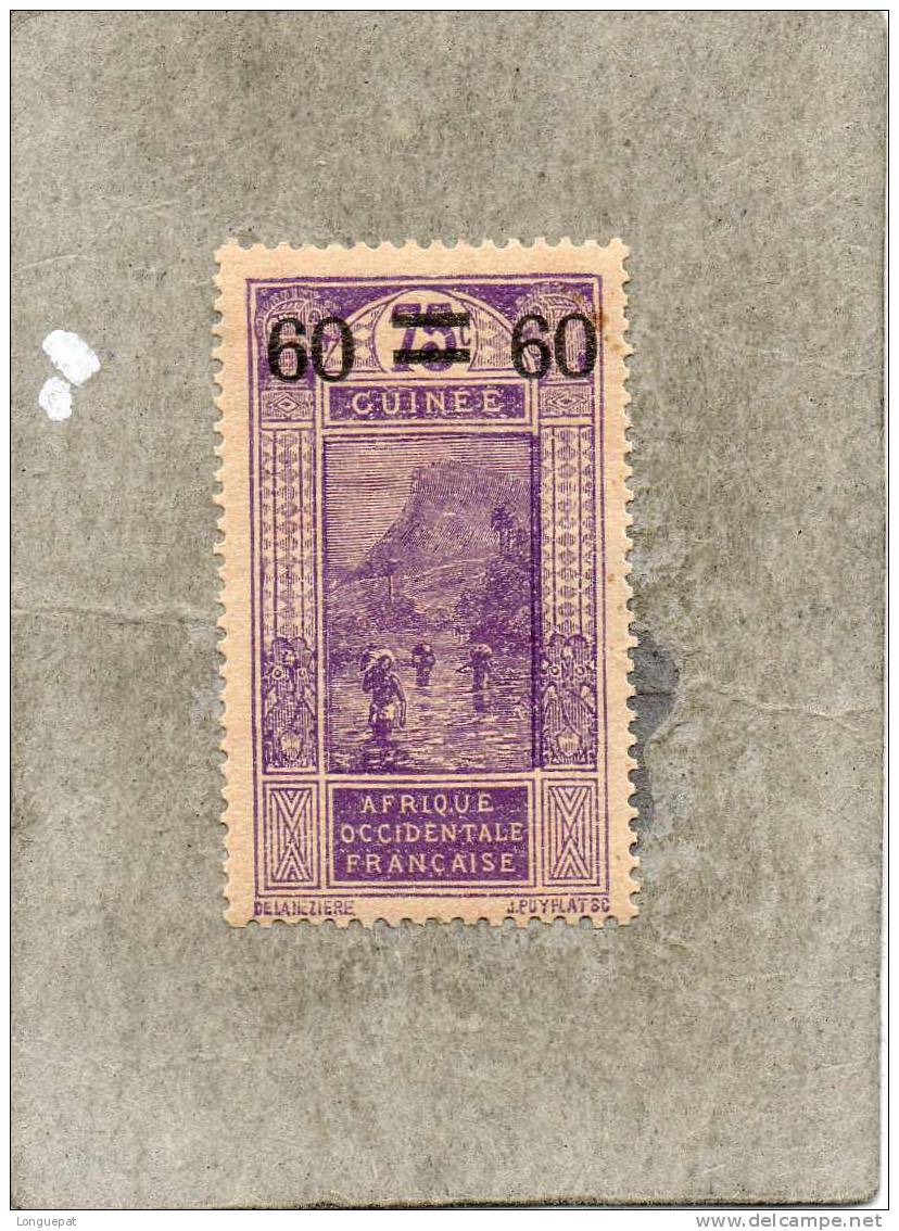 GUINEE : Gué à Kitim- Timbres De 1913-17 Surchargés Avec Nouvelle Valeur - Unused Stamps