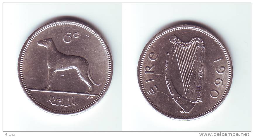 Ireland 6 Pence 1960 - Irlande